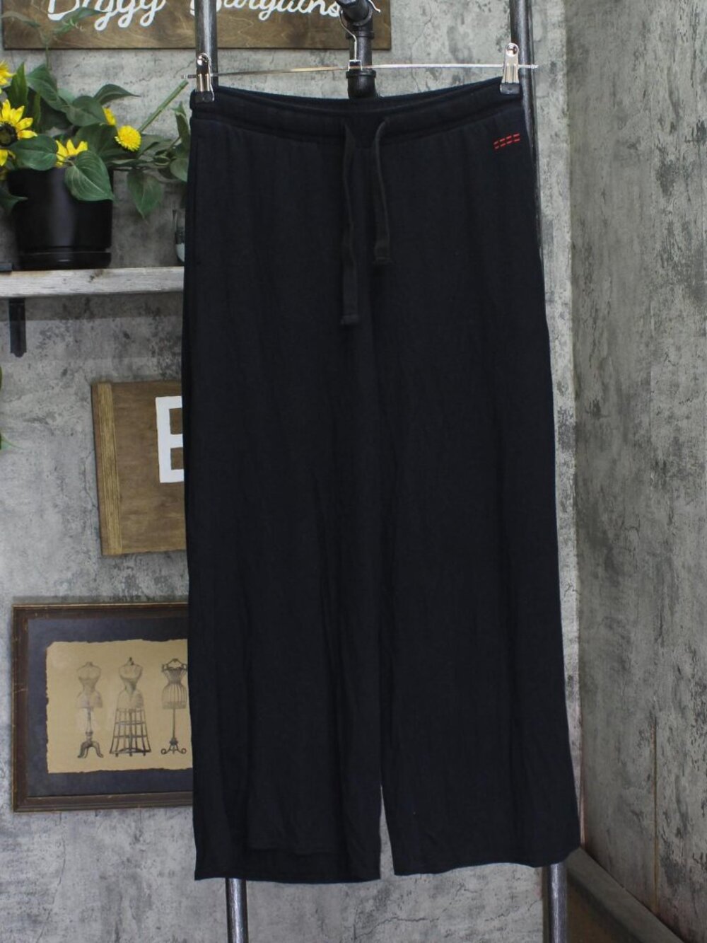 Peace Love World Comfy Petite Wide Leg Pull-On Pants A695844 Black PXS